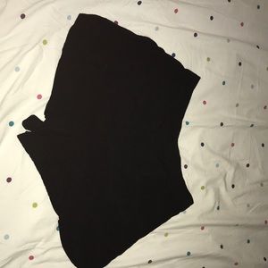 Black casual shorts
